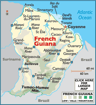 french guiana map